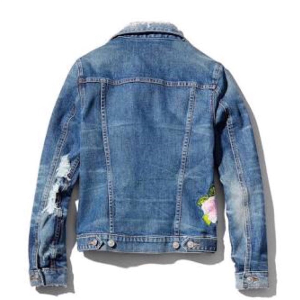 ⚡️FLASH SALE!✨ ✨NEW✨ Hudson 🌸 Floral Embroidered 🌺 Denim Jacket in size XS! - Picture 6 of 8